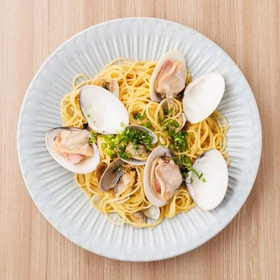 Local hamaguri clam spaghetti, Japanese style