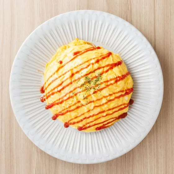 Showa-retro omelet pasta